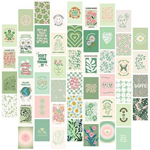 Carteles Decorativos Artivo Kit De Collage De Pared Verde Pa