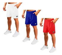 Comprar Pack X 3 Short Deportivo Con Bolsillos Futbol Basquet Gym G6