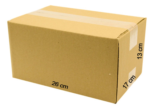 Caja Carton E-commerce 26x17x13 Cm Envios Paquete 25 Pzas