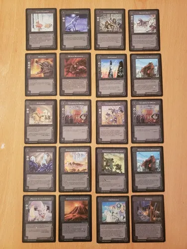 195 Cartas Tarjeta Diferentes Señor D Los Anillos Juego Satm (Usado)