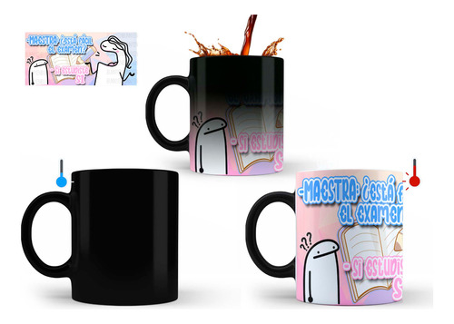 Taza Mágica, Flork, Frase Examen Facil, 11oz, Maestra