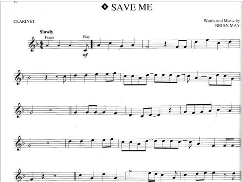 Queen / Libro De 14 Partituras Para Clarinete