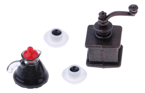 Cafetera Con Tazas De Cafetera Accesorios En Miniatura De