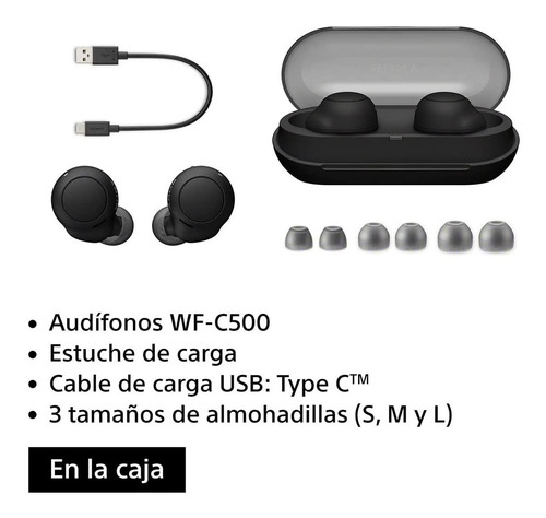 Audífonos True Wireless Wf-c500 Color Negro