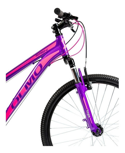 Imagen 4 de 5 de Mountain bike femenina Olmo Wish 265 18" 18v frenos v-brakes cambios Shimano Tourney TZ500 y Shimano TZ-31 color violeta/fucsia