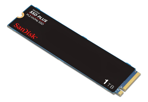 Disco Duro Ssd Interno Sandisk Plus M.2 Nvme 1 Tb Gen 3.0 Negro