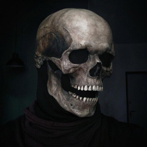 Máscara De Calavera De Cabeza Completa Con Mandíbula