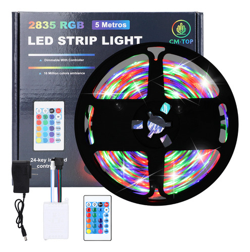 Tira De Luces Led Rgb 2835 Decorativa 5 Metros Flexible Rgb