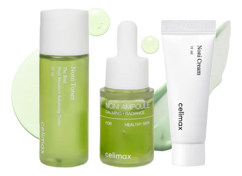 Celimax Noni Starter Kit 3 Pzas: Toner, Ampolleta Y Crema Todo Tipo De Piel Día/noche