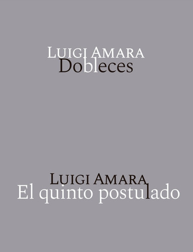 Libro Dobleces / El Quinto Postulado - Amara, Luigi