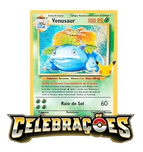 Venusaur Foil Celebrações Pokémon Carta Em Português15/102 - Ri Happy