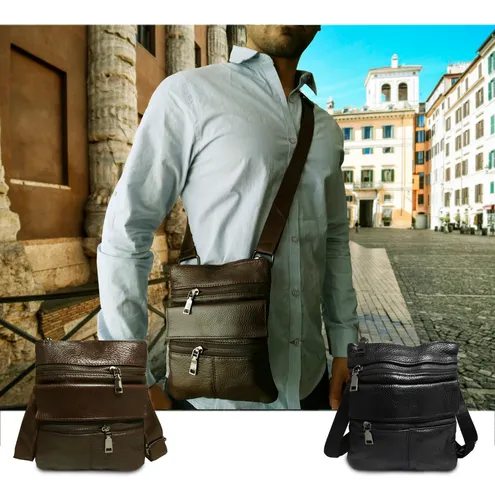 Bandolera 100 Piel Mochila Mariconera 9031 Meses sin intereses