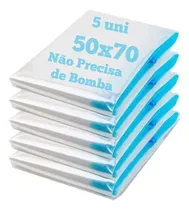 Comprar Kit 5 Saco À Vácuo Embalagem Organizador Pequeno 50x70 Roupa Casa Viagem Mala Não Precisa De Bomba