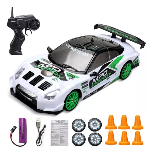 Carro R/c Drift Carrinho Controle Remoto Elétrico 33cm Pneus