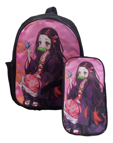 Mochilas De Nezuko, Incluye Cartuchera, Mochila Anime