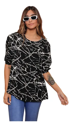 Blusa Fibrana Estampada MercadoLibre