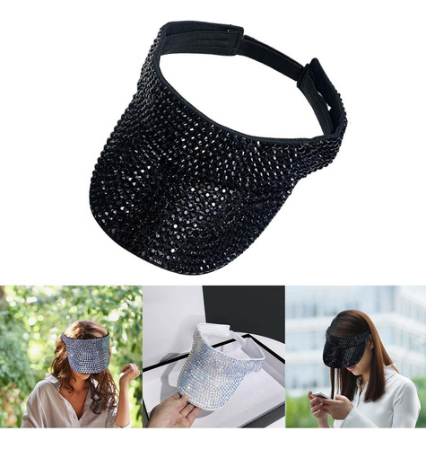 Sombrero Para El Sol Con Visera De Diamantes De Imitación
