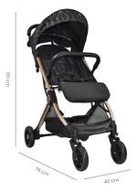 Comprar Coche Compacto Para Bebe Tipo Maleta Priori Argus Color Negro-Dorado Chasis Dorado