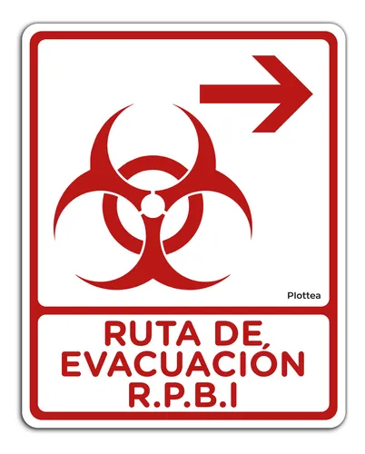 comprar Señalamiento Ruta De Evacuacion Rpbi Derecha Letrero 25x35
