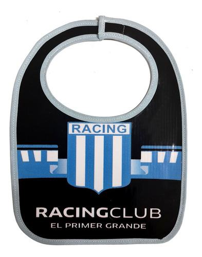 Babero Racing Club Lona Vinilico Impermeable Velcro Abrojo