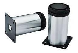 Imagen 4 de 5 de Patas Para Muebles Acero Inoxidable 6 Cms Con Nivelador