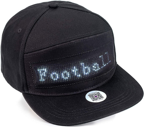 Gorra Negro Con Letrero Led Con Bluetooth