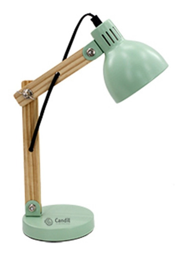 Lampara Escritorio Madera Nordica E14 Mignon Fiona Candil
