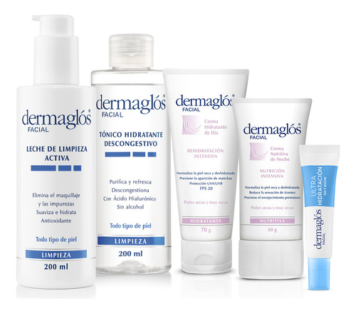 Dermaglós Combo Rutina Facial Para Piel Seca