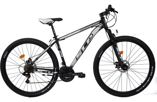 Mountain bike SLP 5 Pro R29 18" 21v frenos de disco mecánico cambios SLP color negro/blanco con pie de apoyo  