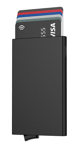 Billetera Tarjetero Gadnic Con Proteccion Rfid Compacto Color Negro