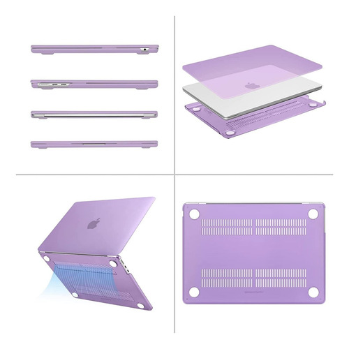 Funda Protector Carcasa Para Macbook Air 13 M3 A3113 M2a2681 Violeta M2 A2681/m3 A3113