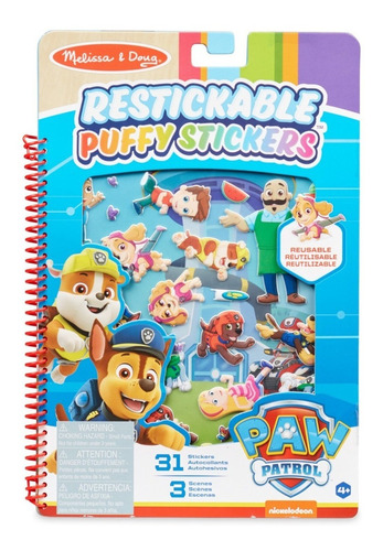 M&d Pad Stickers Puffy Reut. Paw Patrol - Bahía De Aventuras