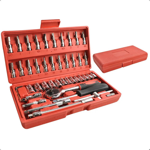 Conjunto De Soquetes De Aço Crv Com Chave Allen Com Catraca