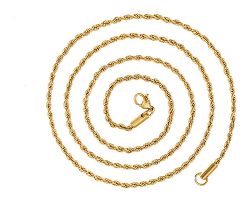 Cadena Oro 14k Lam Torzal 50cm X 2mm Hombre Mujer Regalo 