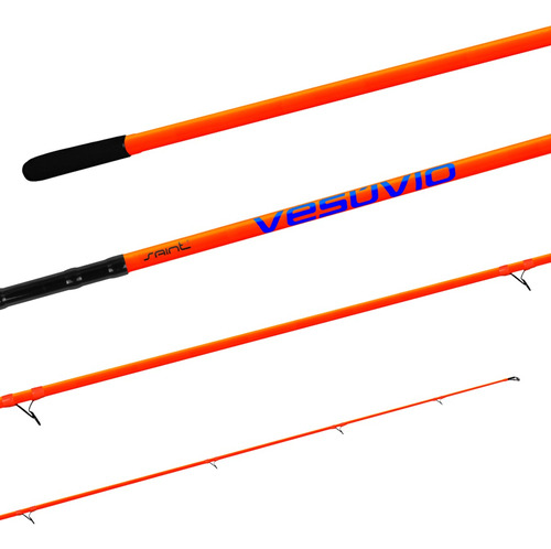 Vara P Molinete Vesúvio 3,90m 100-200g 3 Partes - Saint Plus Cor Laranja