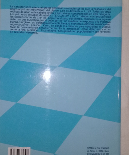 Libro Ajedrez Curso Aperturas Sist Semiabiertos 2 - E Varela