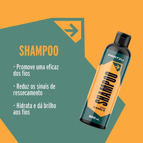 Shampoo Para Cabelo Masculino 200ml Vigor Partiu