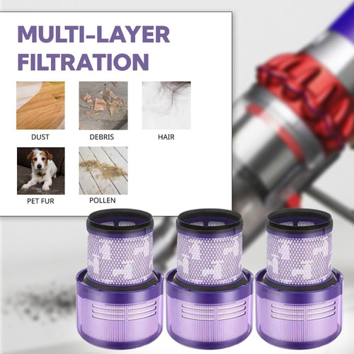 3 Paquete De Filtro Compatible Con Dyson V11, Transmisión De