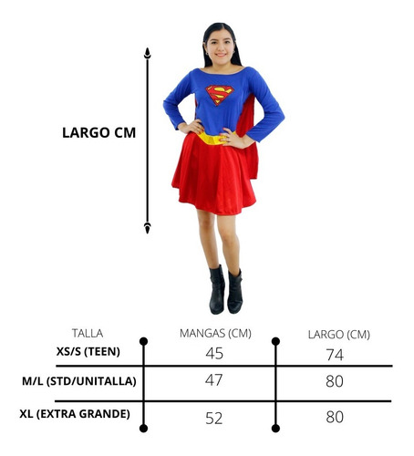 Imagen 2 de 9 de Disfraz Super Girl Halloween