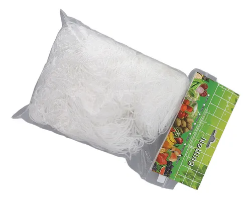 Red De Malla Para Plantas De Jardín, Poliéster Blanco