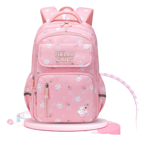 Mochila Escolar Primaria For Mujer Hello Girl One Two To S