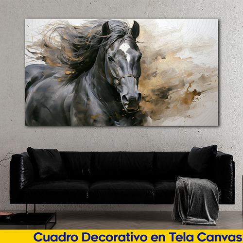 Cuadro Canvas Caballos Artistico Elegante Animales 60x90 G3