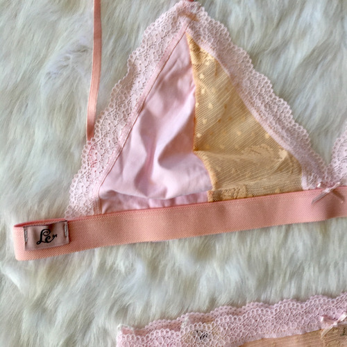 Imagen 4 de 6 de Lenceria,conj. Bralette,pumtilla, Plumeti Lecoquetteintimate