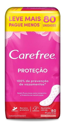 Protetor Diário Carefree Proteção C Perfume Leve 80 Pag. 60