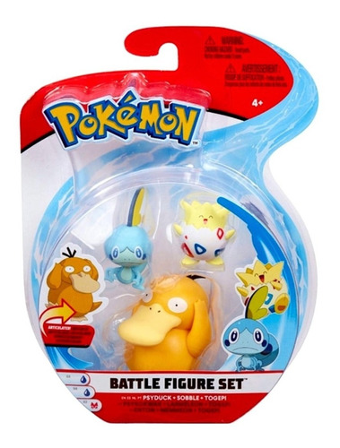 Pokemon Set 3 Figuras - Psyduck Sobble Togepi - Premium