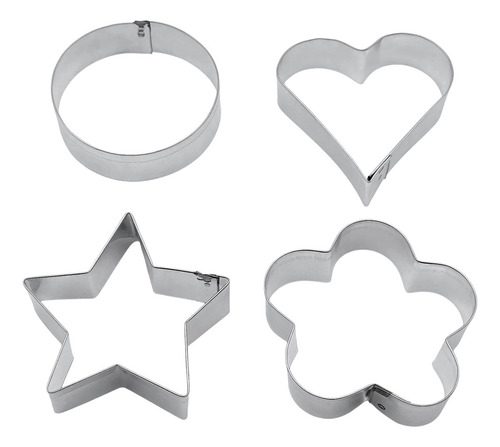 Pack 12 Pzs Cortador Galletas Reposteria Postres Cocina Casa Color Gris