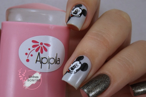 Placa Para Carimbo De Unhas Apipila P80 # Mickey #