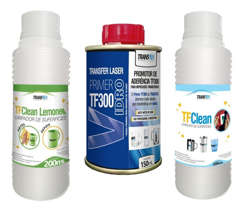 Transfer Laser Primer Vidro Tf300 + Lemone + Tfclean