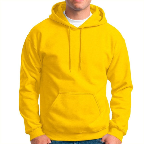 Moletom Amarelo Masculino Canguru Original Ótimo Material