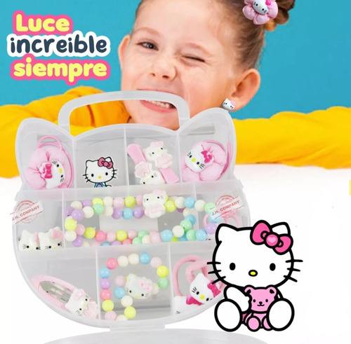 Hello Kitty Set Accesorios Regalo Niña Estuche Reutilizable